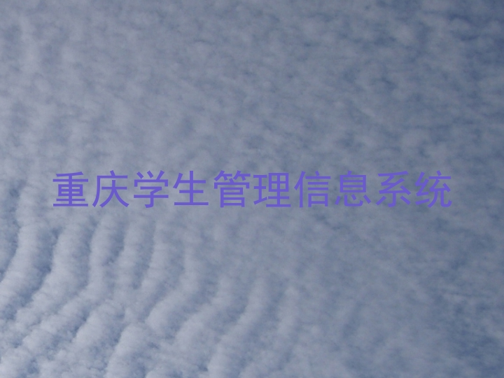 重庆学生管理信息系统