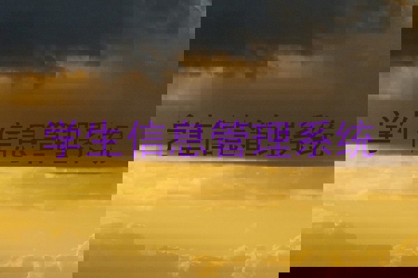 学生信息管理系统