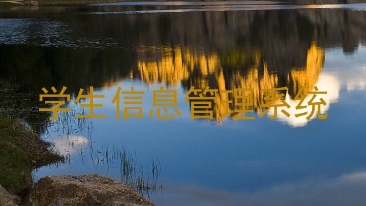 学生信息管理系统