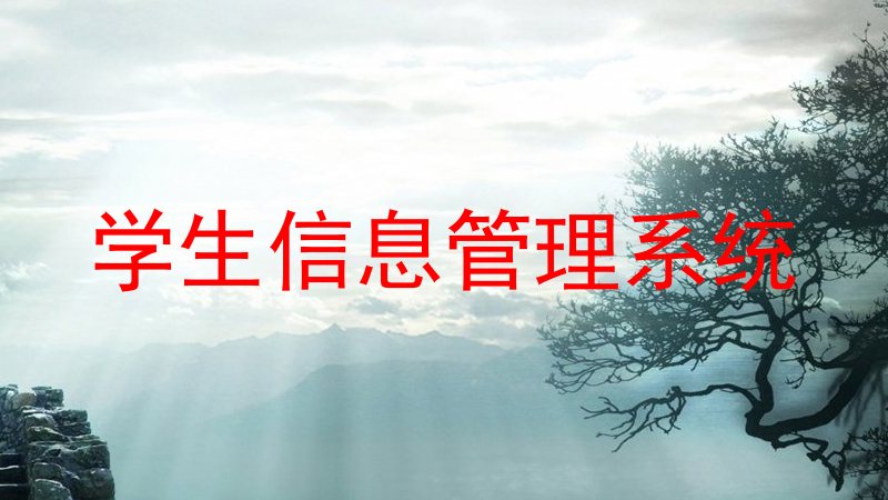学生信息管理系统