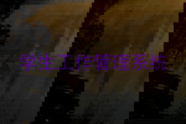 学生工作管理系统