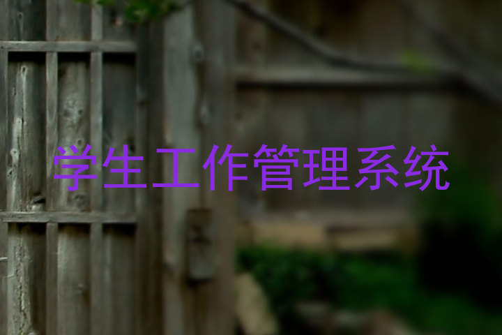 学生工作管理系统