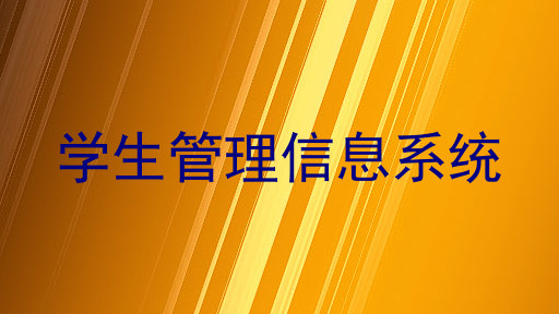 学生管理信息系统