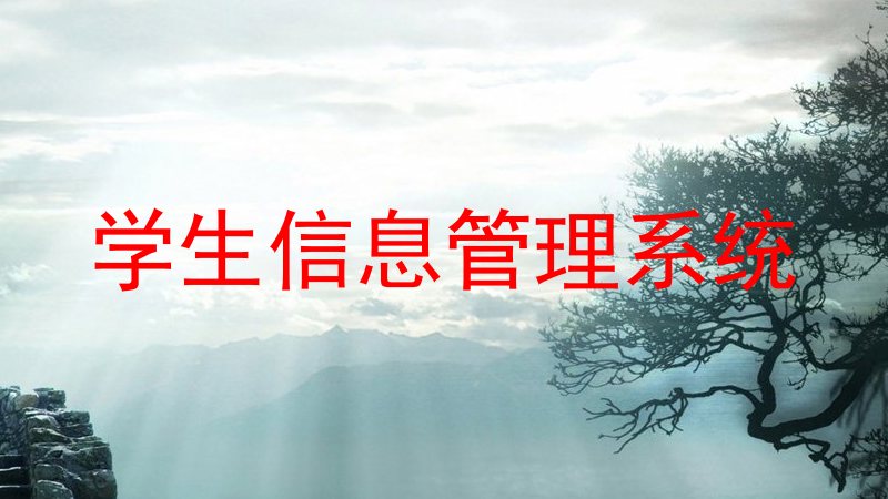 学生信息管理系统