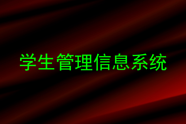 学生管理信息系统