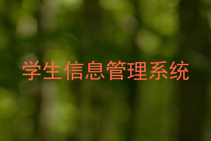 学生信息管理系统