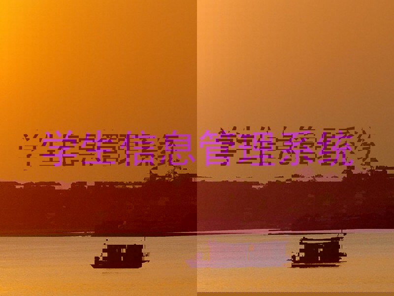 学生信息管理系统