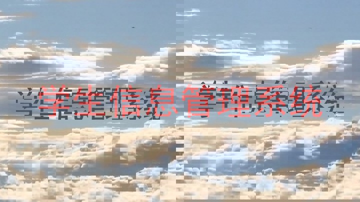 学生信息管理系统