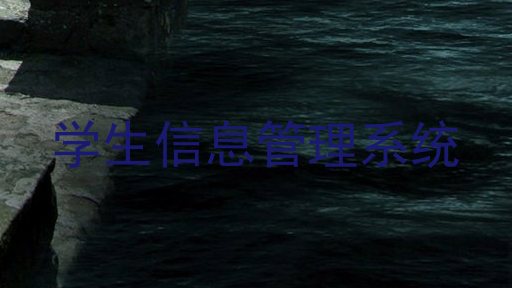 学生信息管理系统