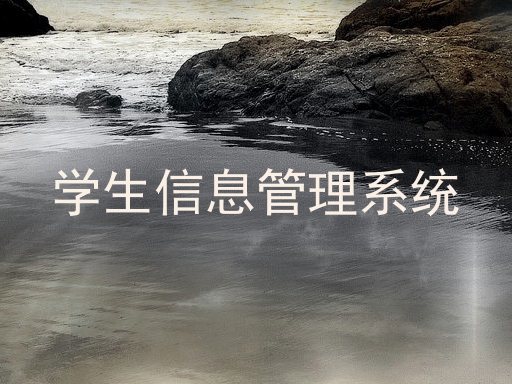学生信息管理系统