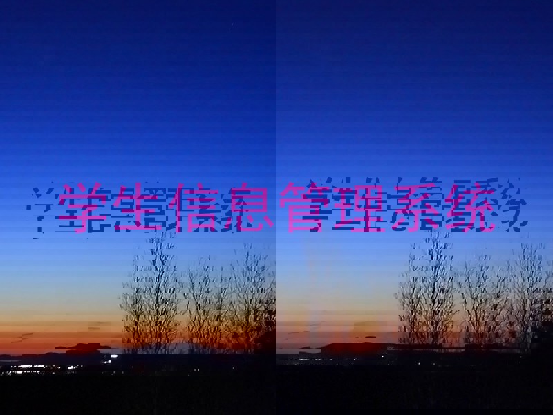 学生信息管理系统