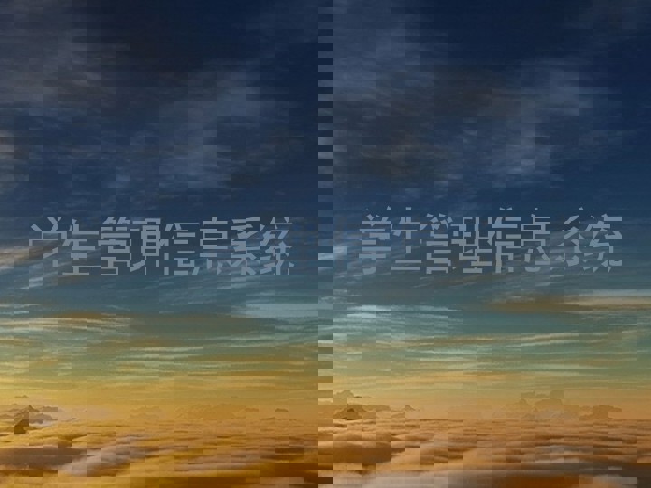 学生管理信息系统