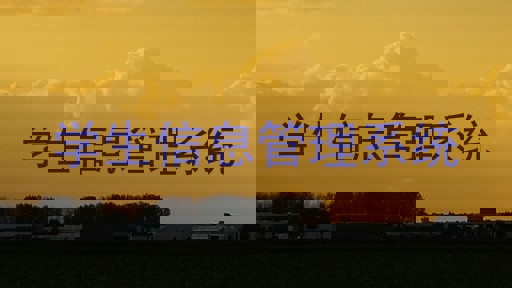 学生信息管理系统