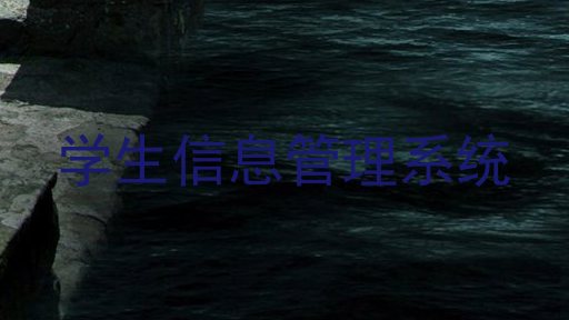 学生信息管理系统