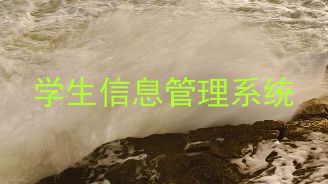 学生信息管理系统