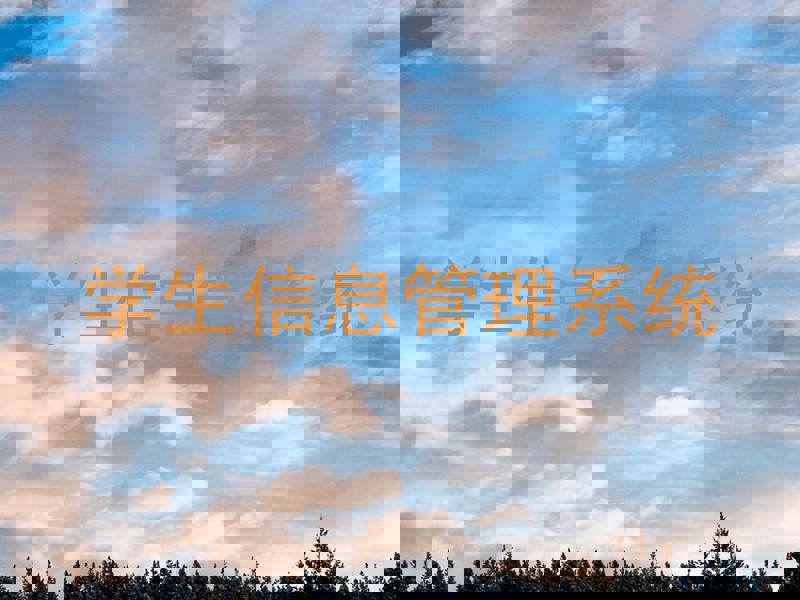 学生信息管理系统