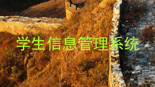 学生信息管理系统