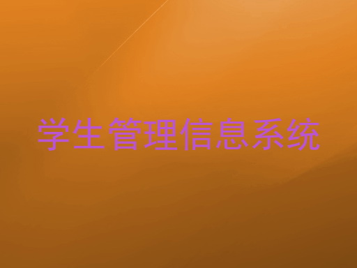 学生管理信息系统