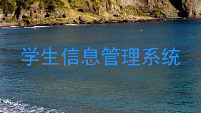 学生信息管理系统