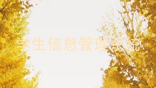 学生信息管理系统