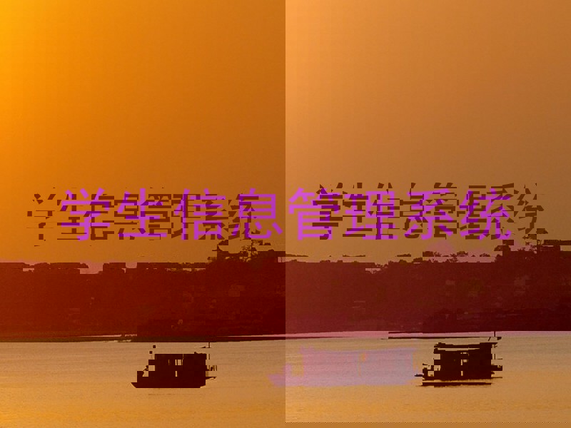 学生信息管理系统