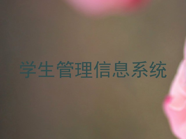 学生管理信息系统