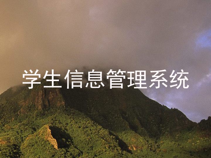 学生信息管理系统