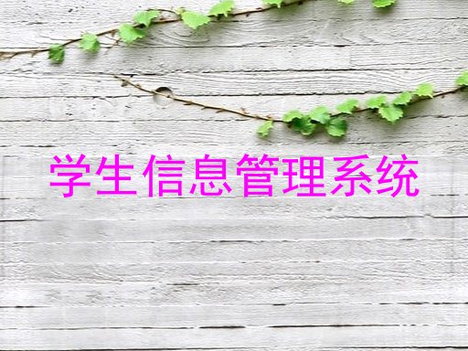 学生信息管理系统