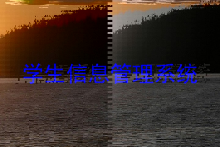 学生信息管理系统