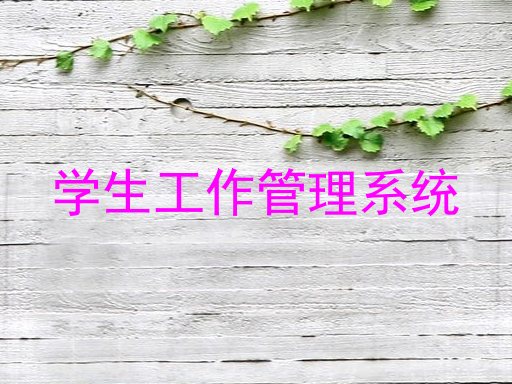 学生工作管理系统