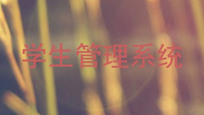 学生管理系统