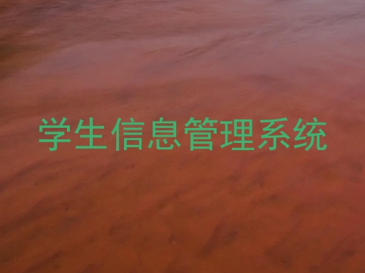 学生信息管理系统