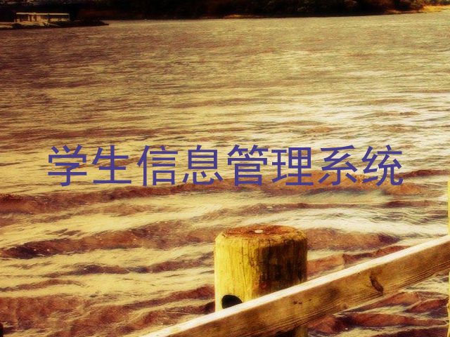 学生信息管理系统
