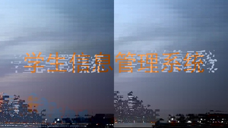 学生信息管理系统