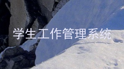 学生工作管理系统