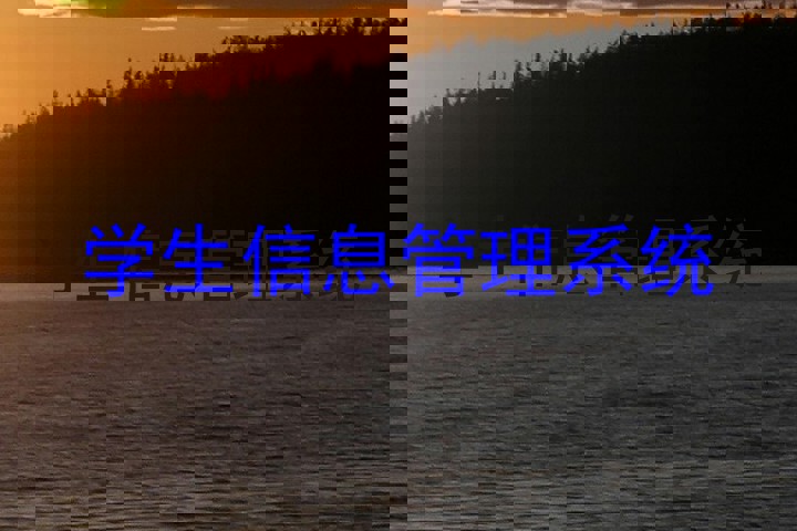 学生信息管理系统
