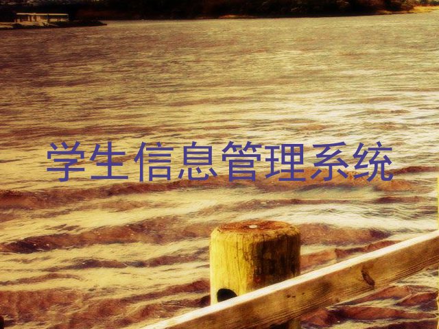 学生信息管理系统