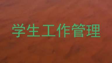 学生工作管理