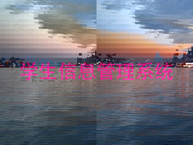 学生信息管理系统