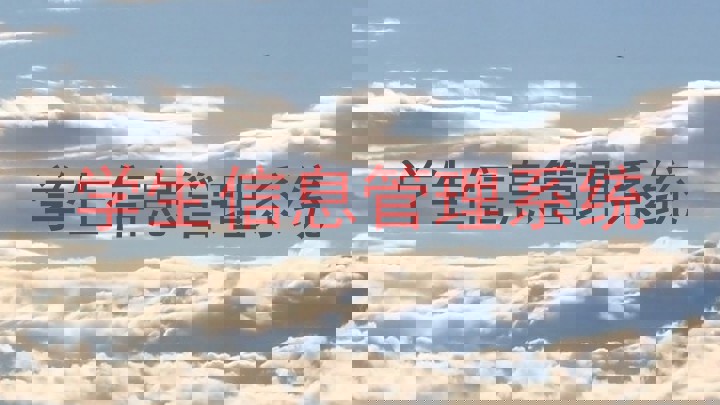 学生信息管理系统