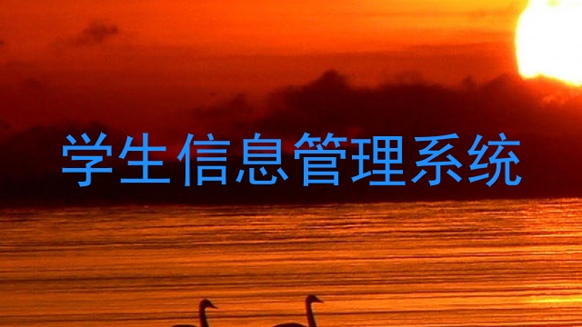 学生信息管理系统