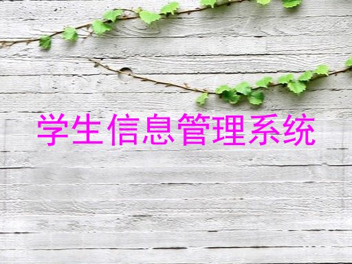 学生信息管理系统