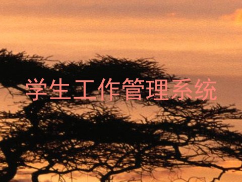 学生工作管理系统