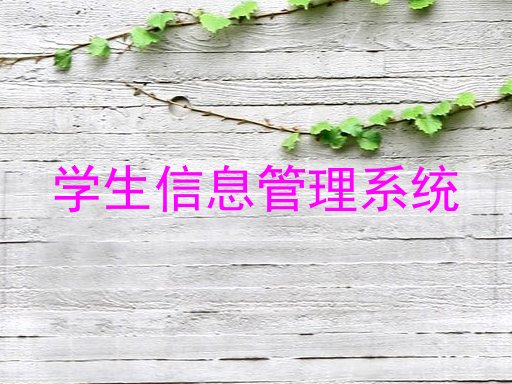 学生信息管理系统