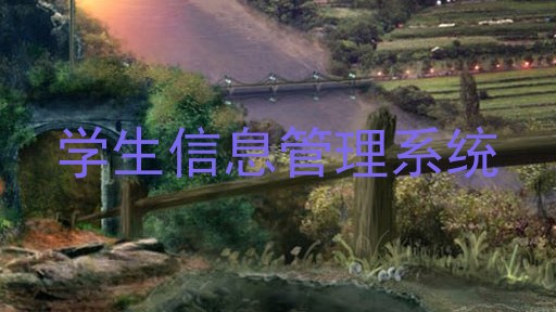 学生信息管理系统