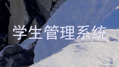 学生管理系统