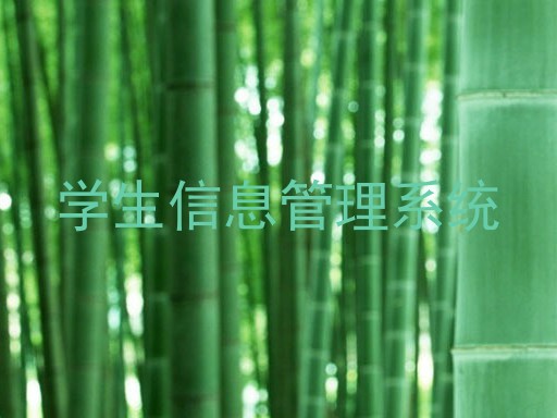 学生信息管理系统