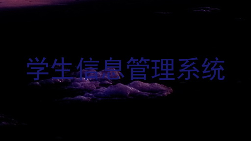 学生信息管理系统