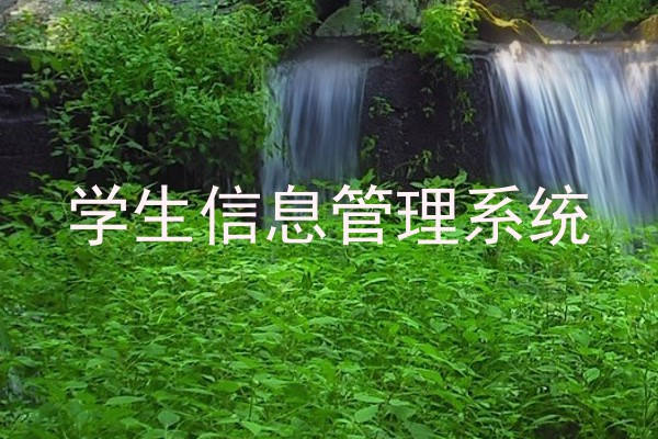 学生信息管理系统