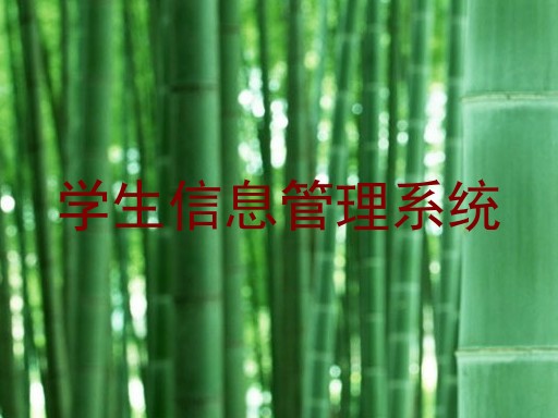 学生信息管理系统